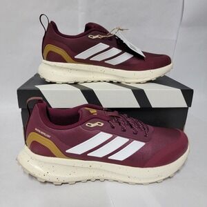 Adidas Runfalcon 5 TR Running Shoes Burgundy Gold Men's 8.5 Water Repellent